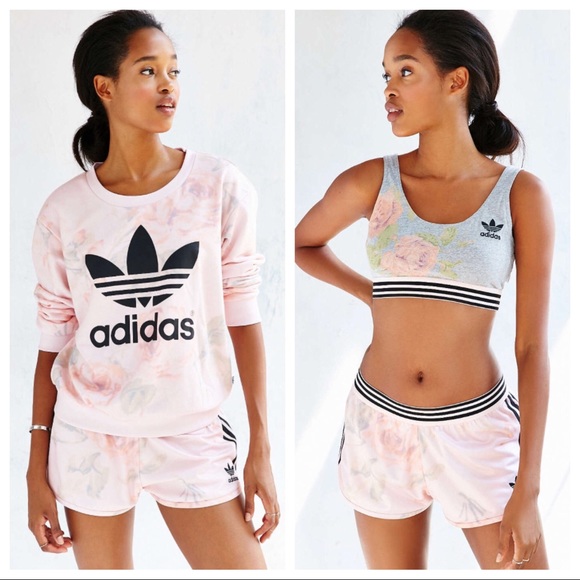 adidas shorts outfit women's